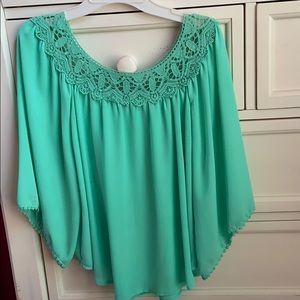 light green dress top (XS)